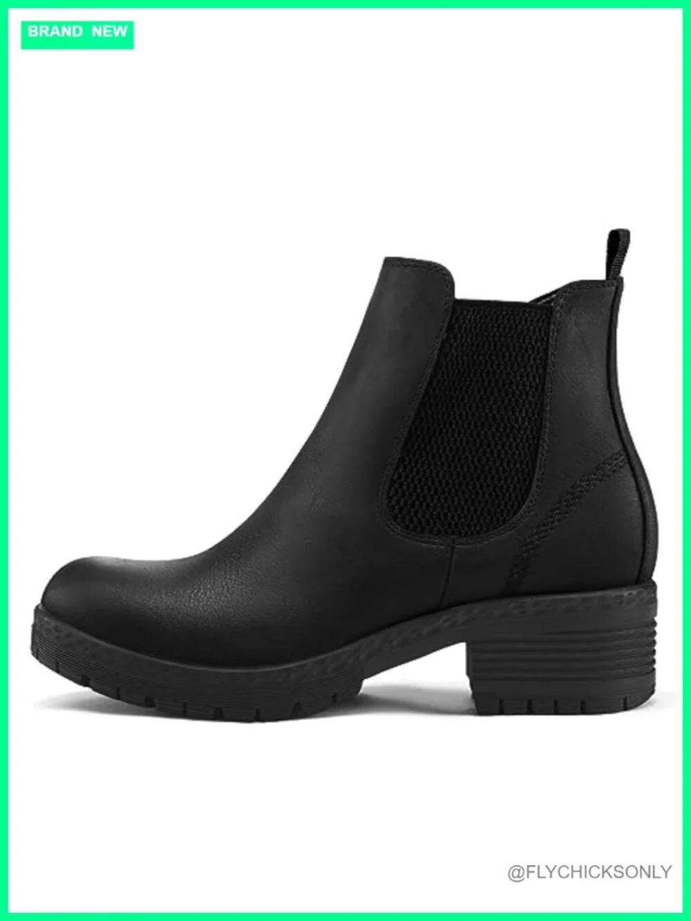 Women's Chelsea Ankle Boots Chunky Block Low Heel Fall Booties PU